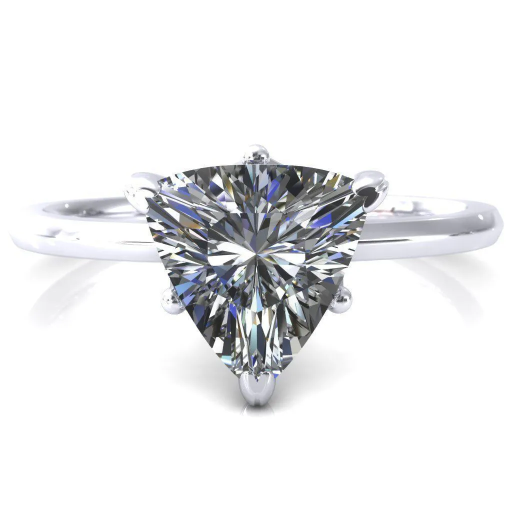 Celina Trillion Moissanite 3 Prong Engagement Ring