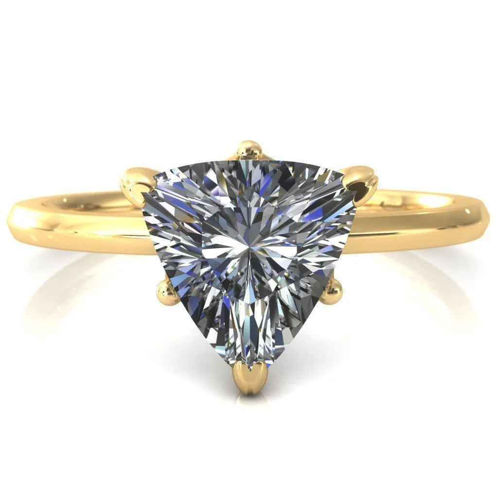 Celina Trillion Moissanite 3 Prong Engagement Ring