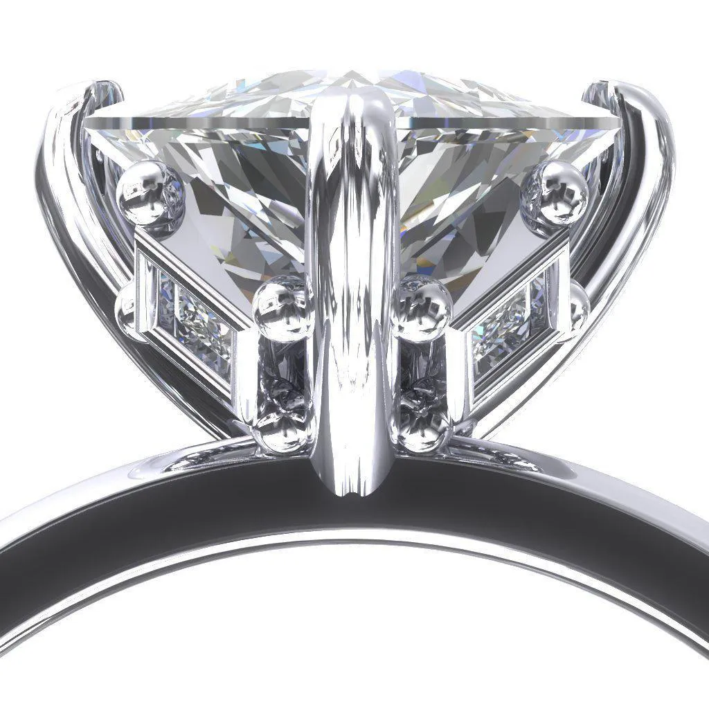 Celina Trillion Moissanite 3 Prong Engagement Ring