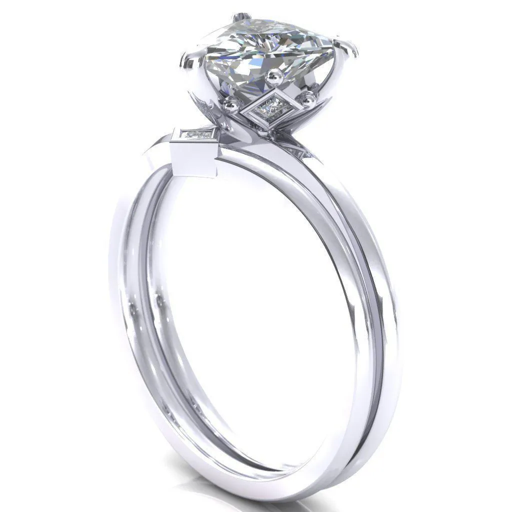 Celina Trillion Moissanite 3 Prong Engagement Ring