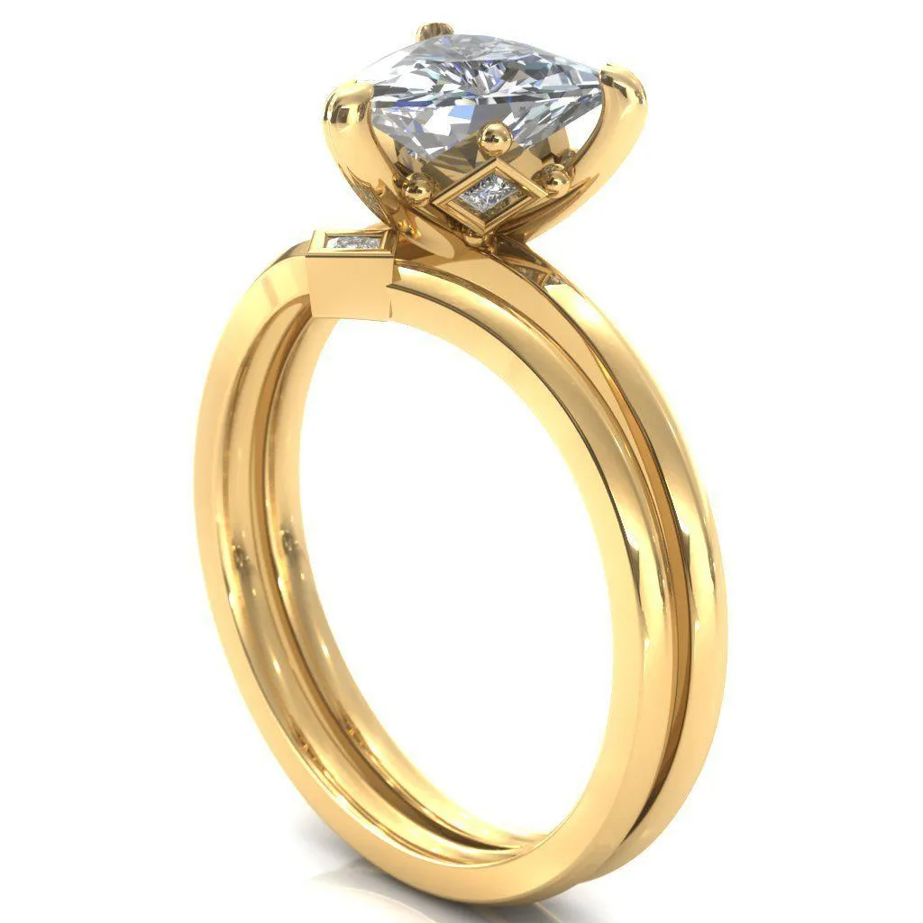 Celina Trillion Moissanite 3 Prong Engagement Ring