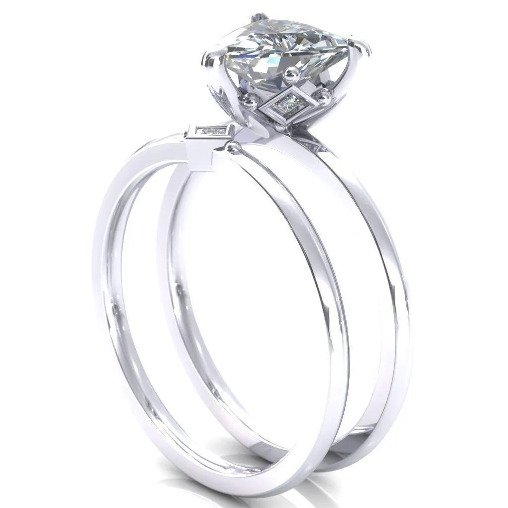 Celina Trillion Moissanite 3 Prong Engagement Ring