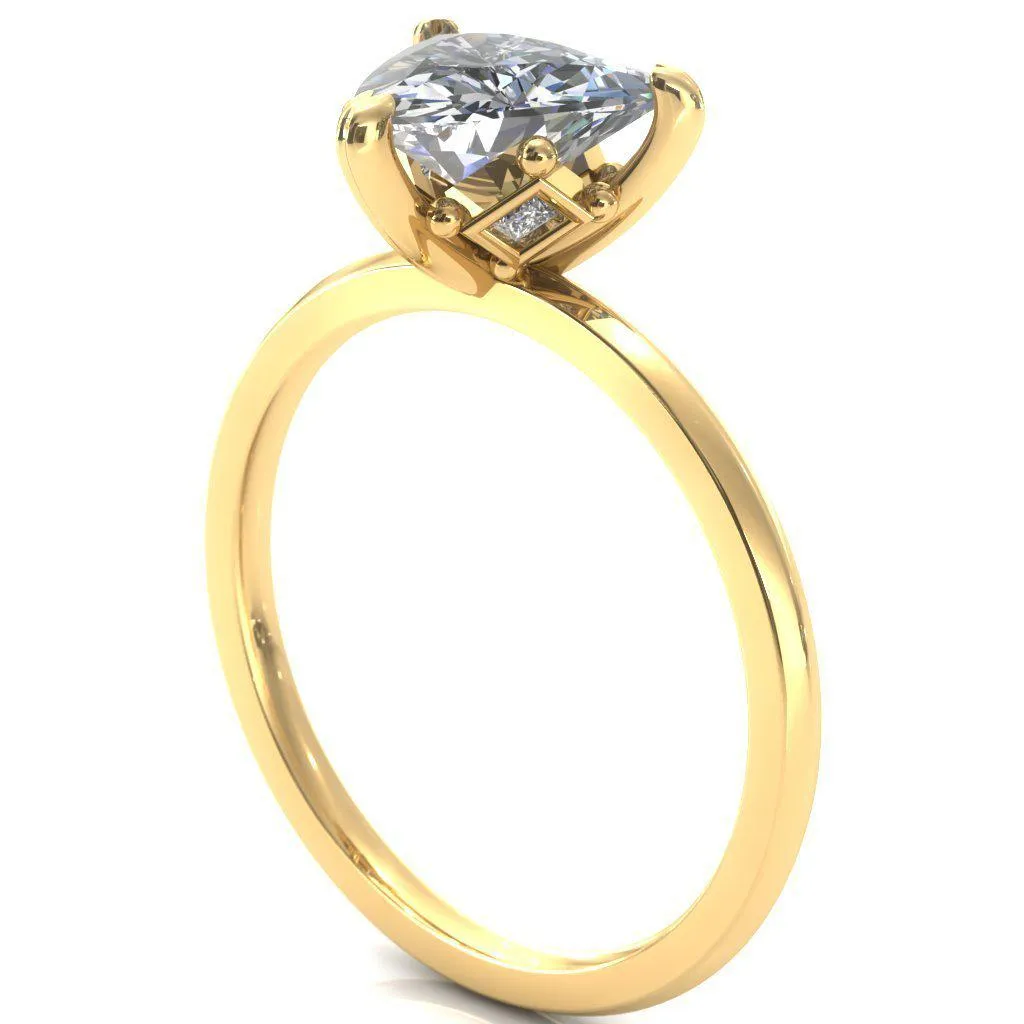 Celina Trillion Moissanite 3 Prong Engagement Ring