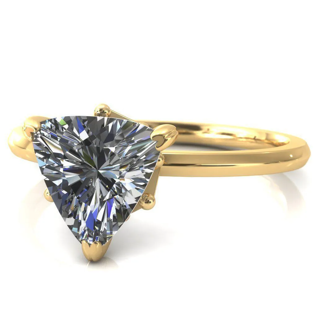 Celina Trillion Moissanite 3 Prong Engagement Ring
