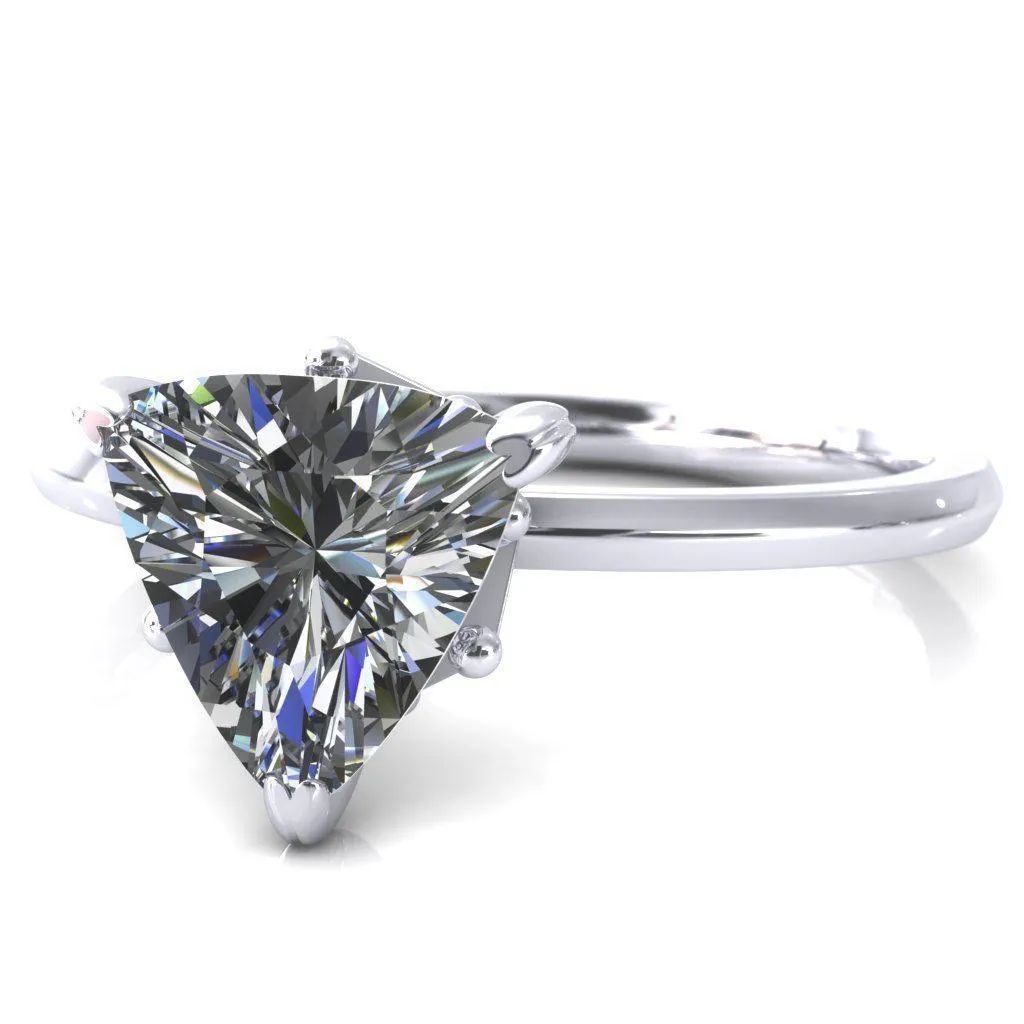 Celina Trillion Moissanite 3 Prong Engagement Ring