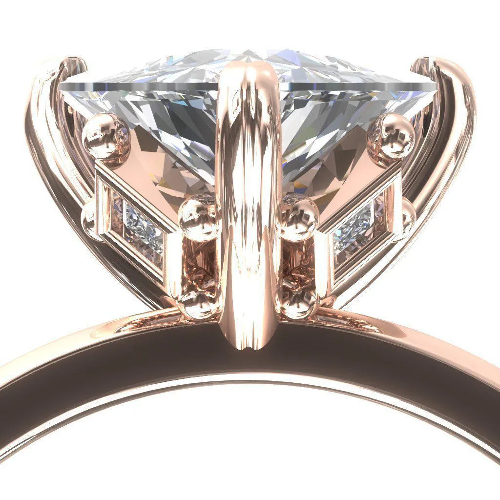 Celina Trillion Moissanite 3 Prong Engagement Ring