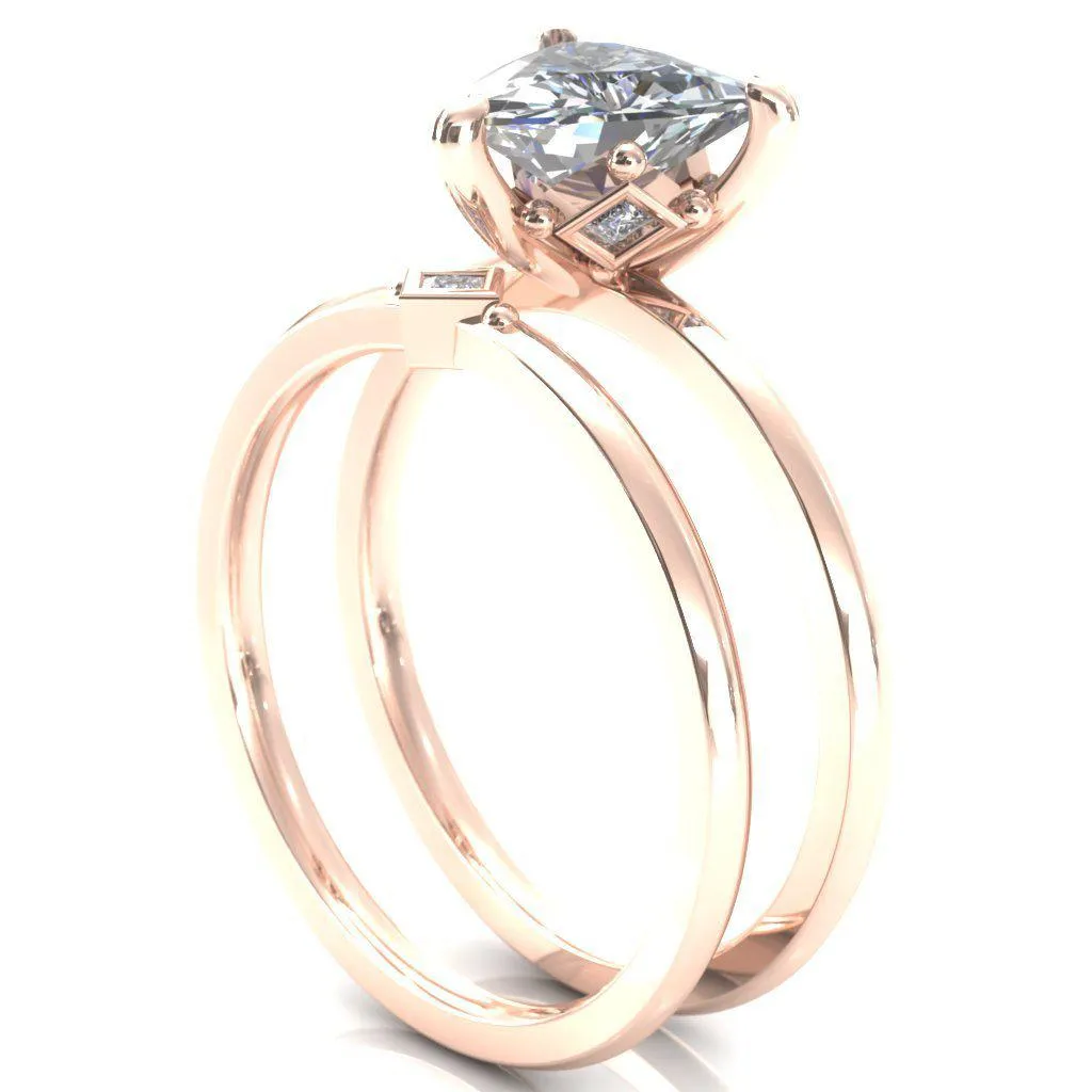 Celina Trillion Moissanite 3 Prong Engagement Ring