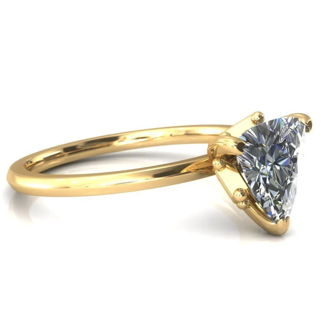 Celina Trillion Moissanite 3 Prong Engagement Ring