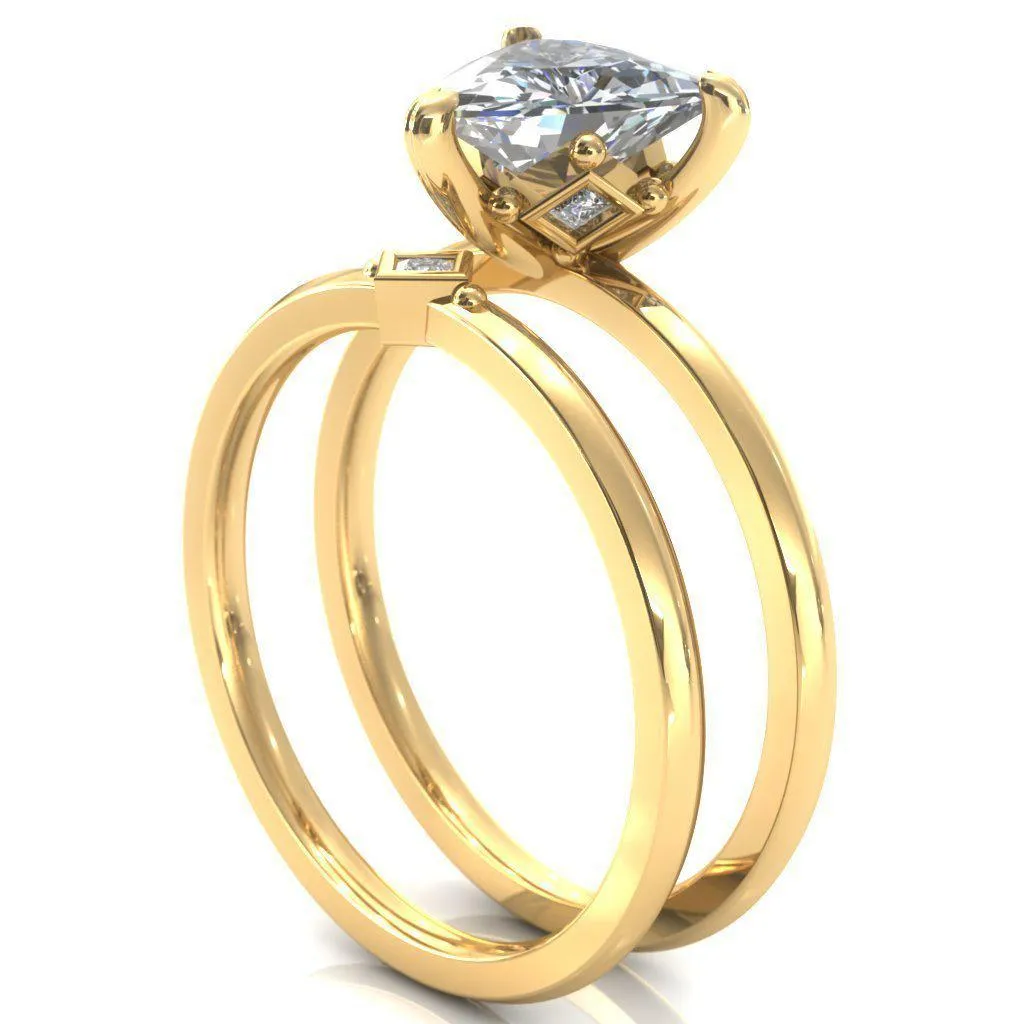 Celina Trillion Moissanite 3 Prong Engagement Ring