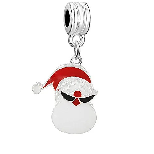 Christmas Santa Claus Head Bead Compatible for Most European Snake Chain Bracelet