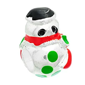 Christmas Snowman W/ Hat Bead Compatible for Most European Snake Chain Bracelet
