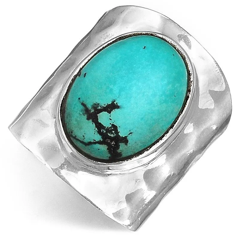 Chunky Boho Turquoise Ring