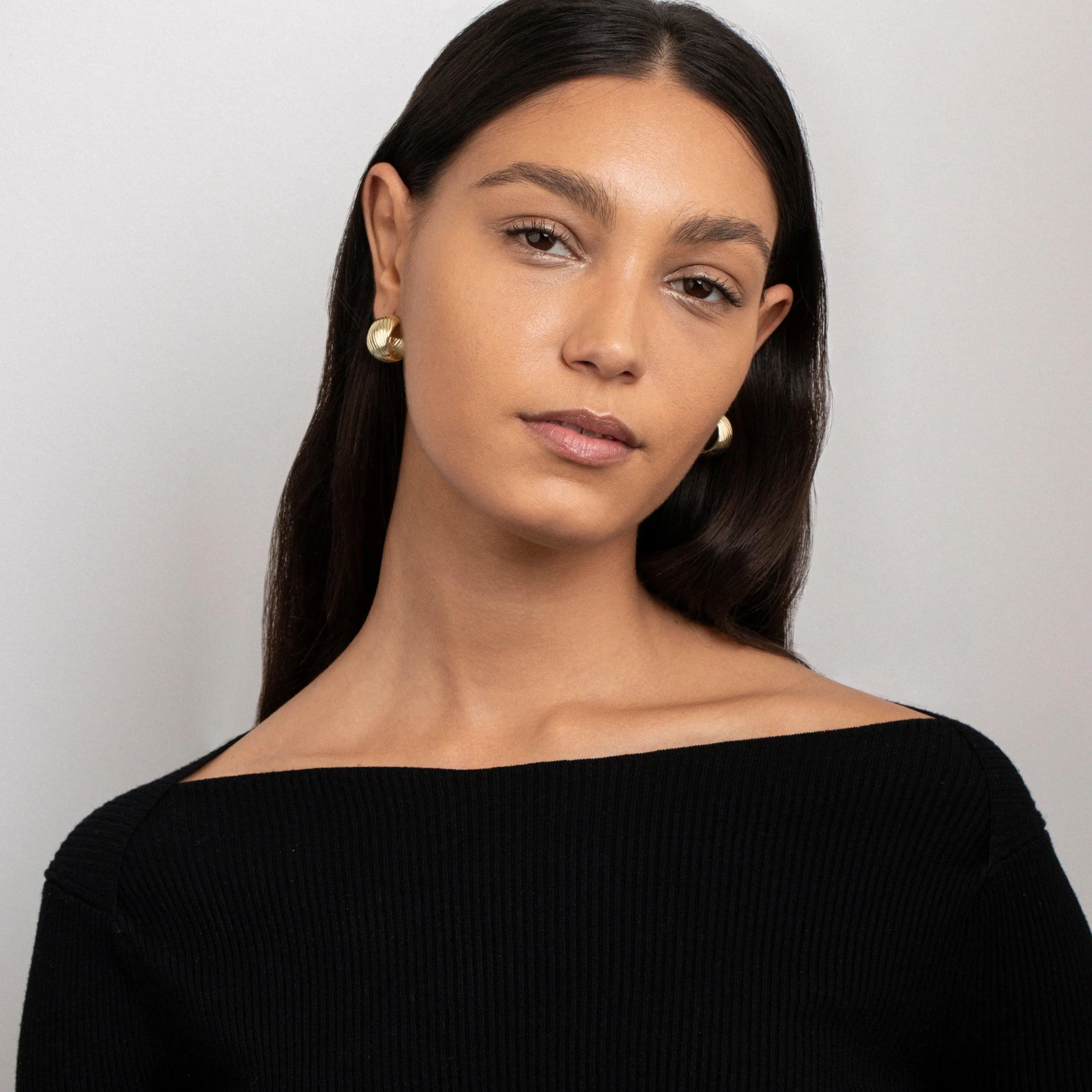 Chunky Textured Hoop Earrings