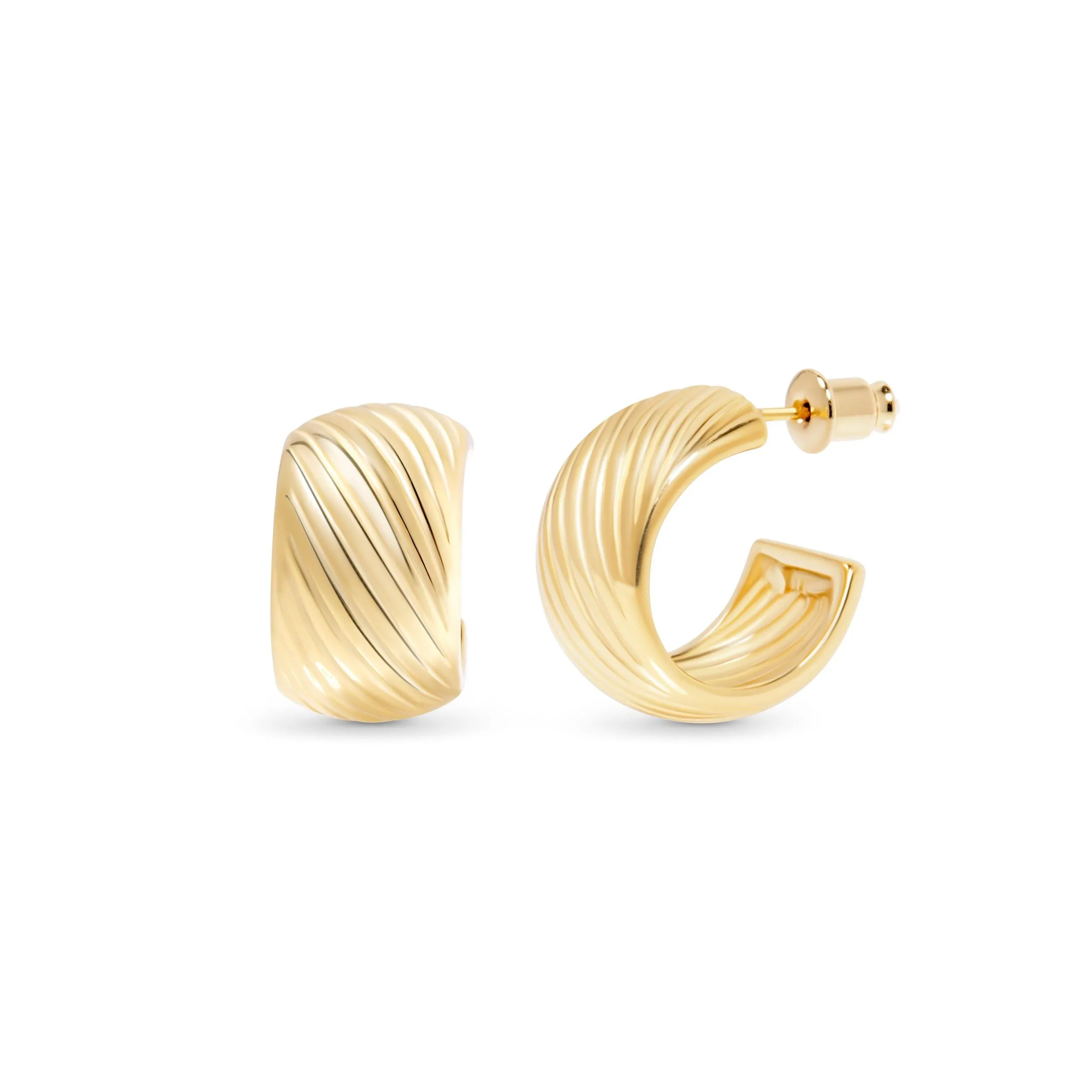 Chunky Textured Hoop Earrings