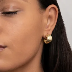 Chunky Textured Hoop Earrings