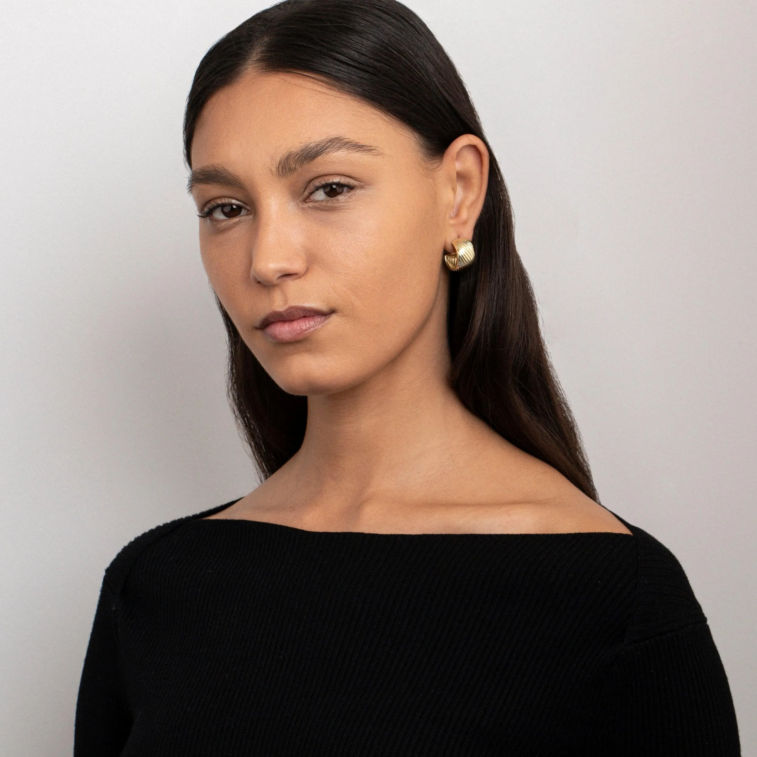 Chunky Textured Hoop Earrings