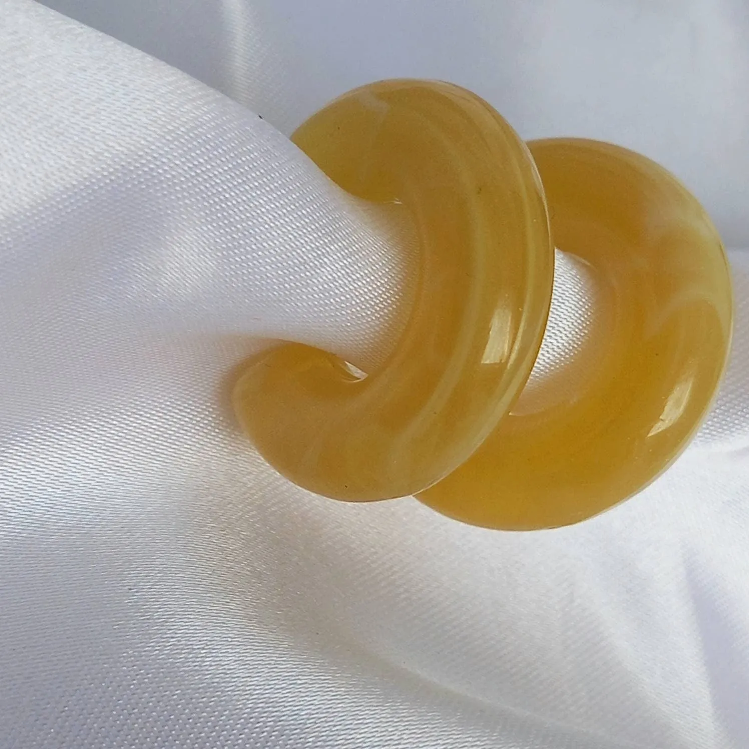 Chunky Yellow Resin Hoop Earrings -  Resin Earrings, Chunky Hoop Earrings, Thick Resin Earrings, Earrings In The UK, Hoop Earrings In The UK