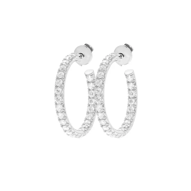 Ciera Diamond Hoop Earrings (30mm)