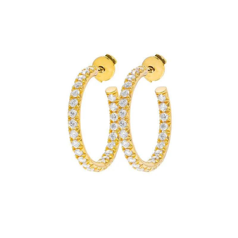 Ciera Diamond Hoop Earrings (30mm)