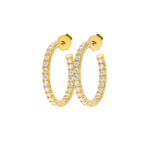 Ciera Diamond Hoop Earrings (30mm)