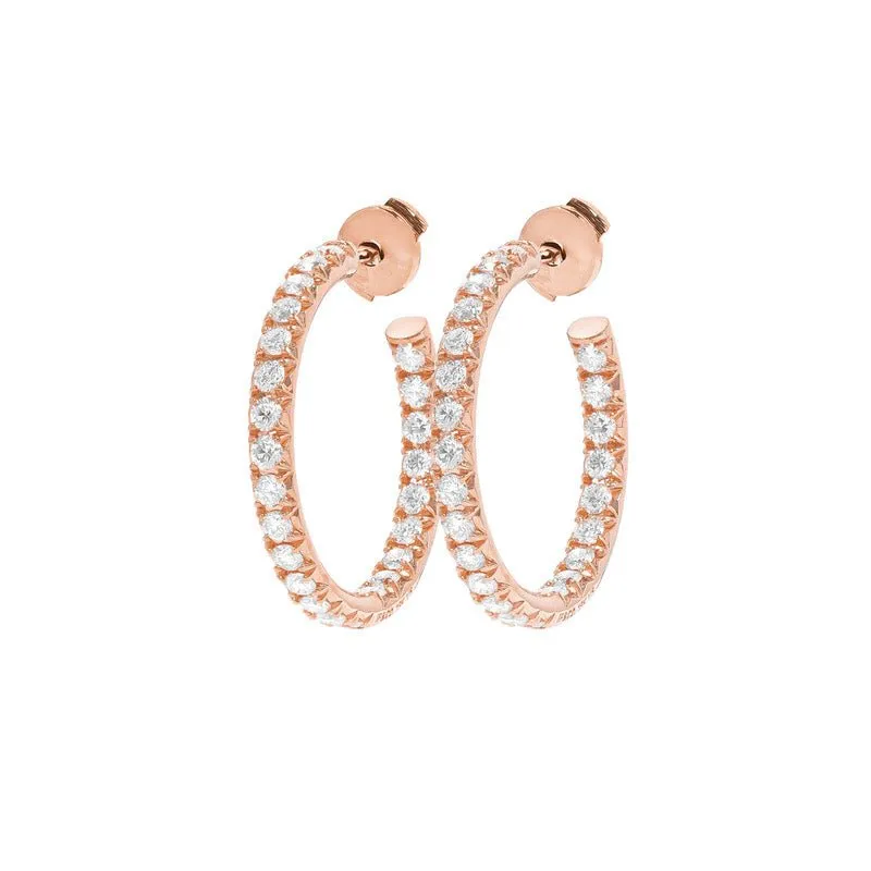 Ciera Diamond Hoop Earrings (30mm)