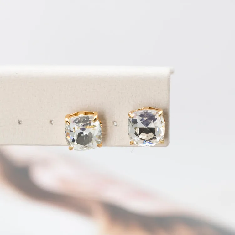 Clear Stud Crystal Set Earrings