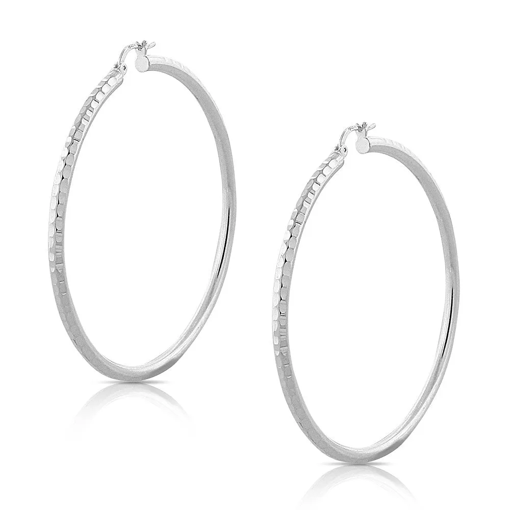 Comfort Silver Hoops