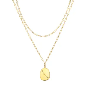 Constellation Layered Necklace Gold-All Signs