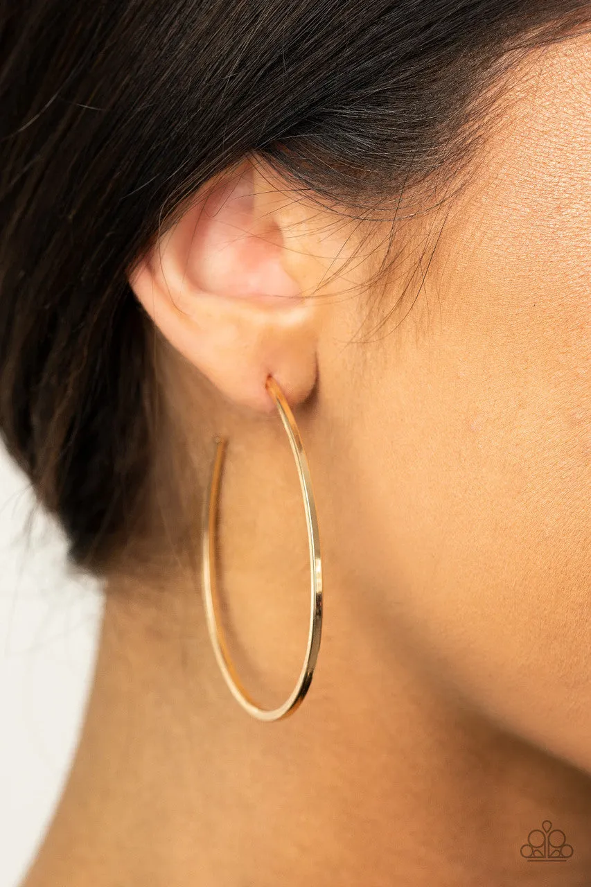 Cool Curves Gold Paparazzi Earrings