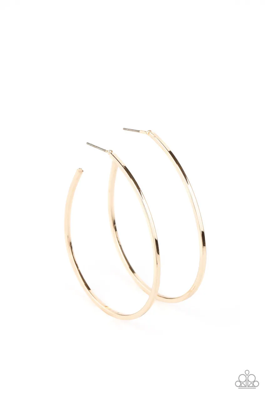 Cool Curves Gold Paparazzi Earrings