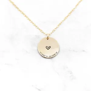 Coordinates Necklace - Personalized Location Necklace