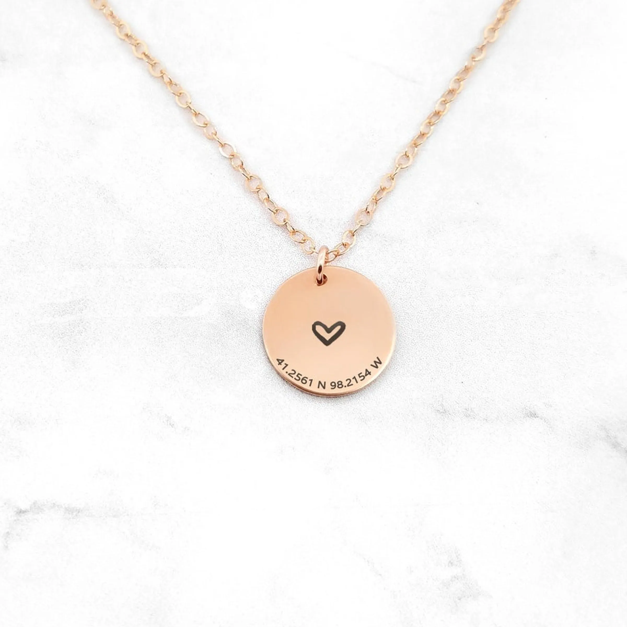 Coordinates Necklace - Personalized Location Necklace