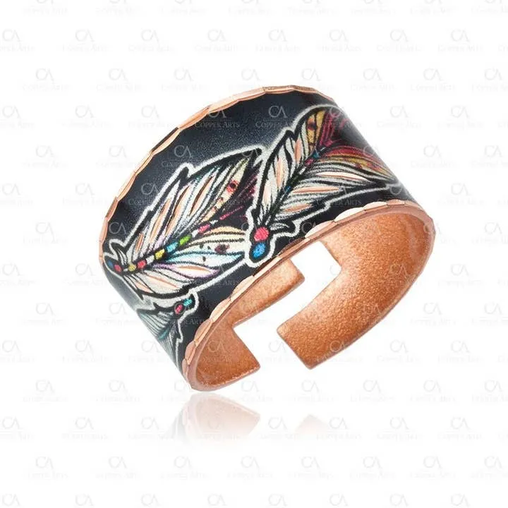 Copper Feather Ring