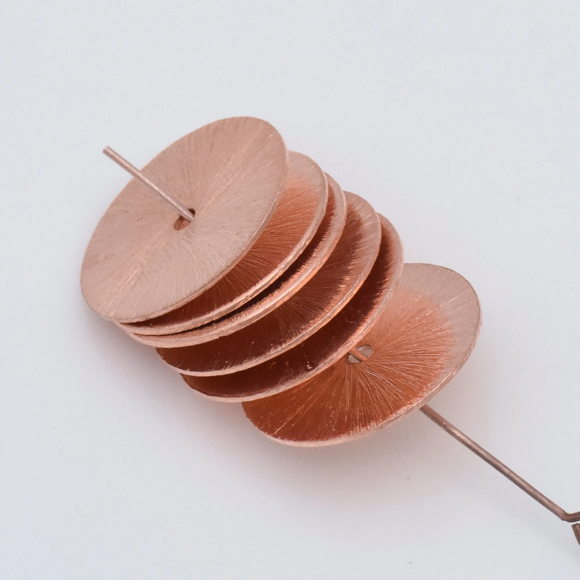Copper Flat Disc Heishi Spacer Beads - 20mm