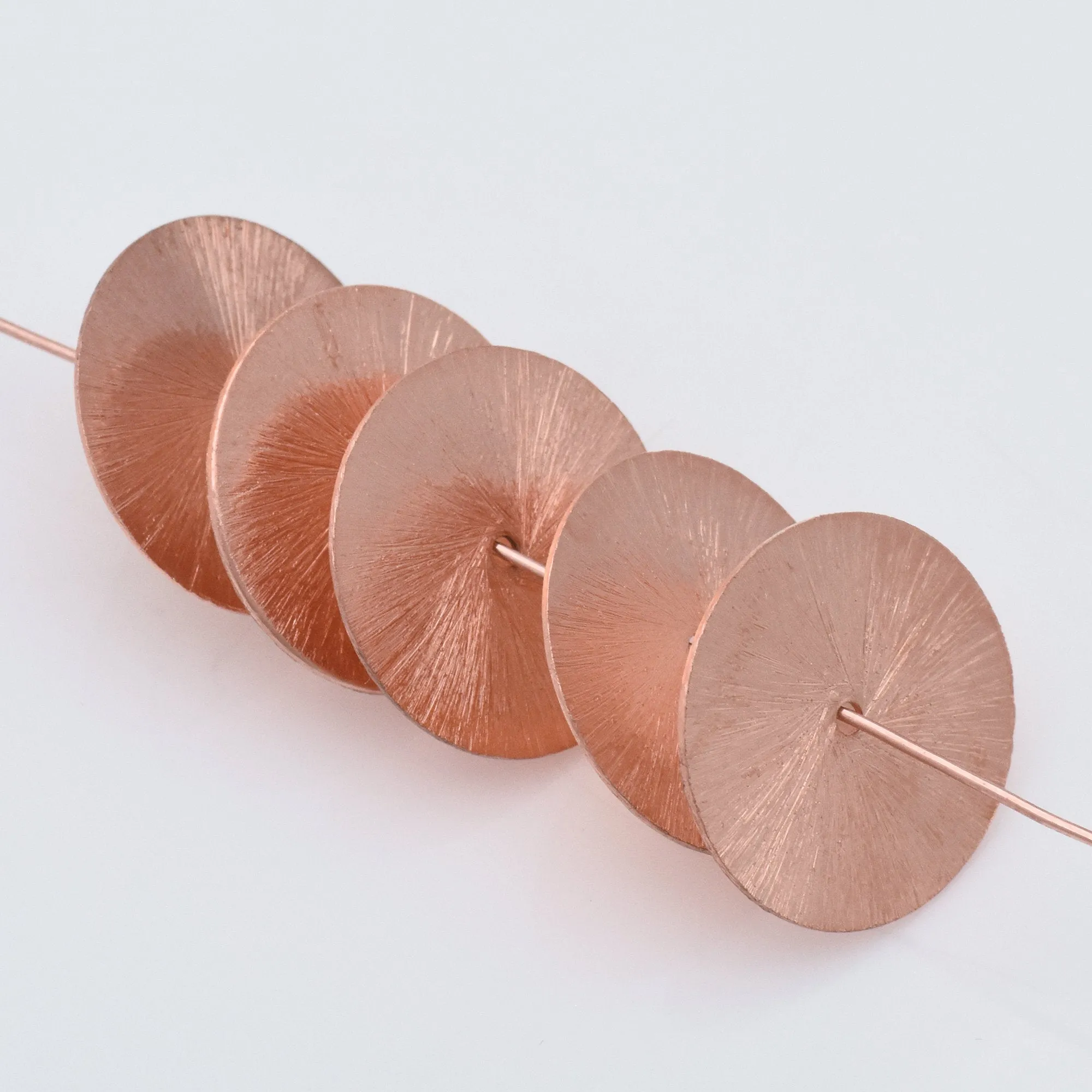 Copper Heishi Flat Disc Spacer Beads - 24mm