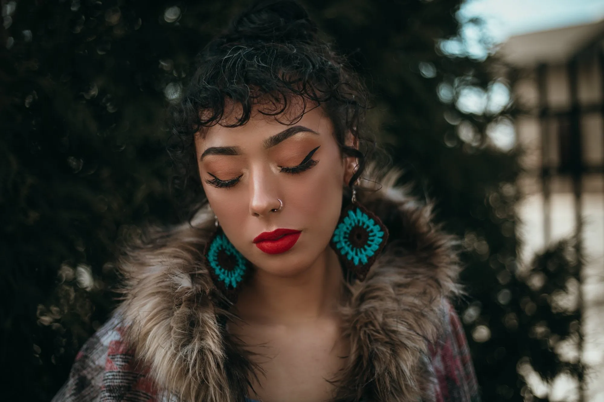 Crochet  Hoop Earrings