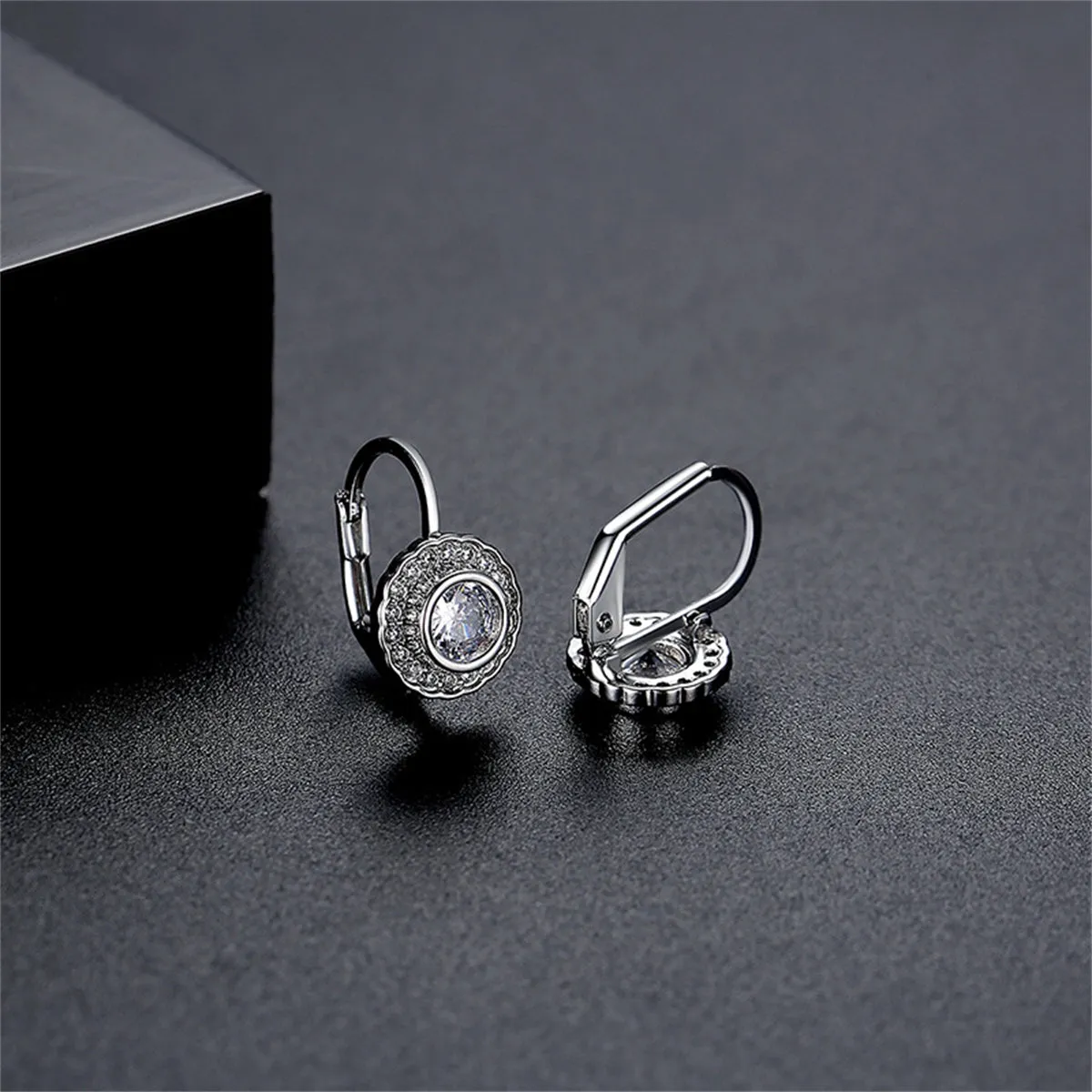 Crystal & Cubic Zirconia Silver-Plated Huggie Earrings