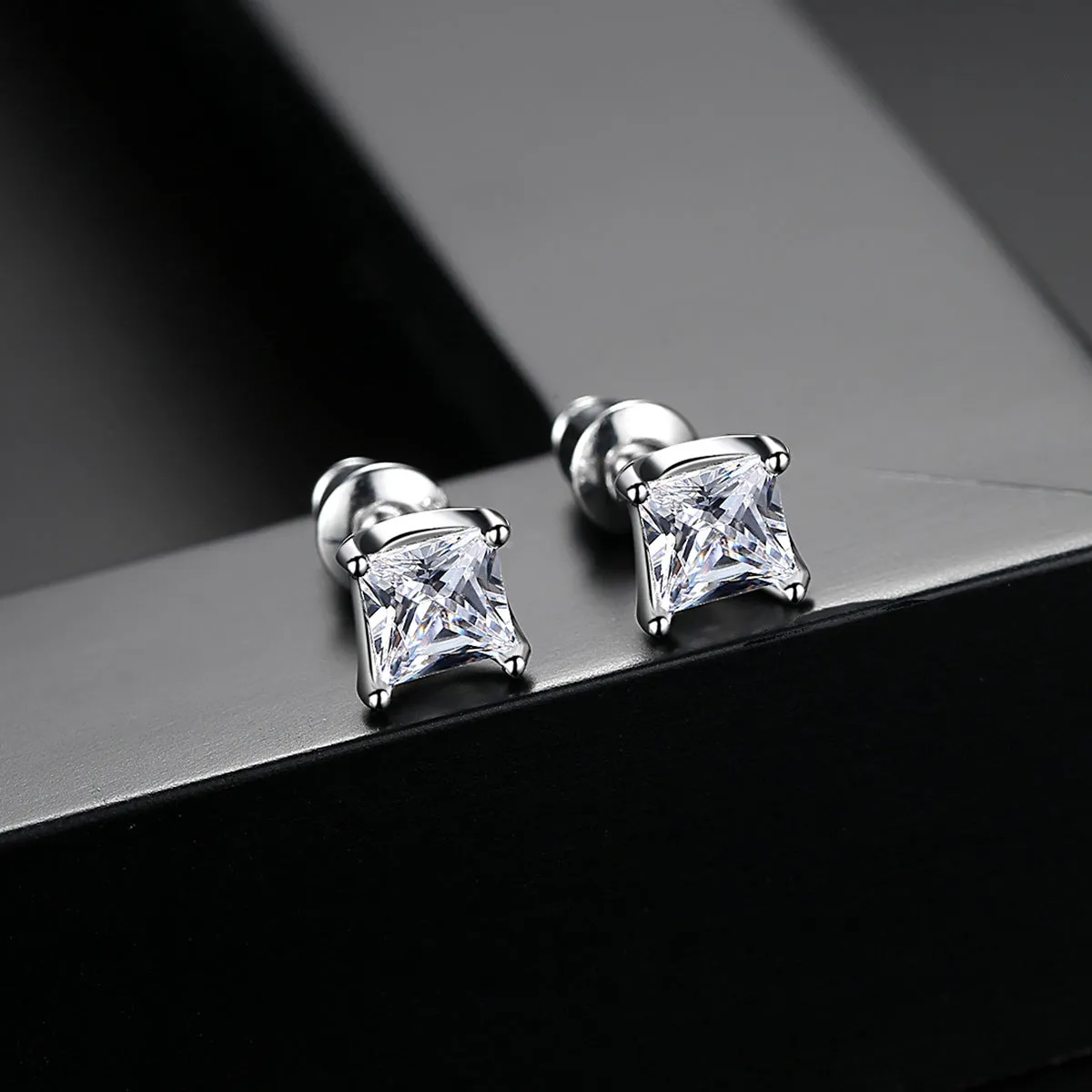 Crystal & Silver-Plated Stud Earrings
