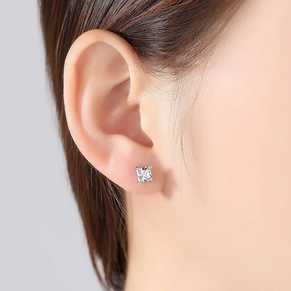 Crystal & Silver-Plated Stud Earrings