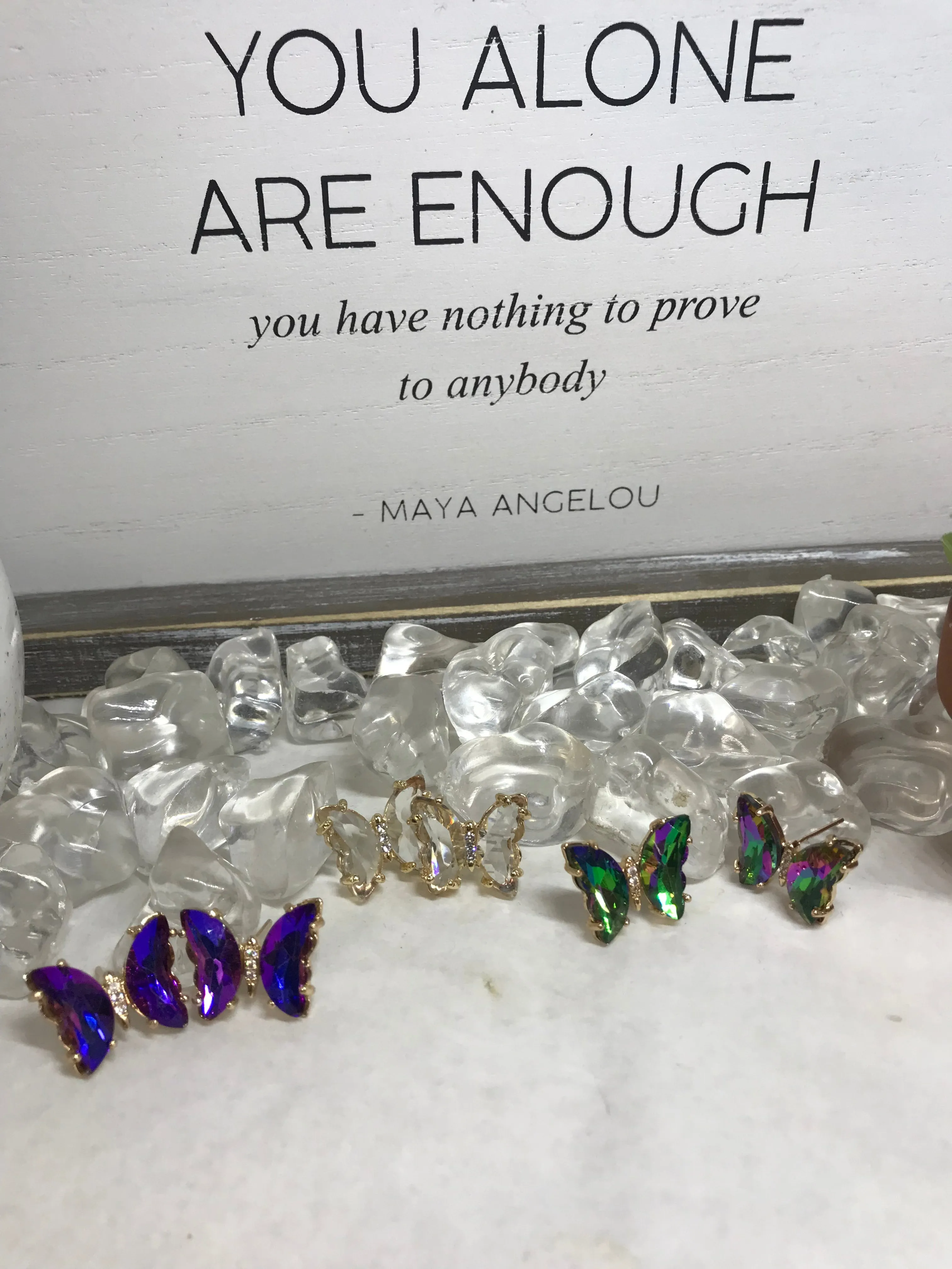 Crystal Butterfly Earrings