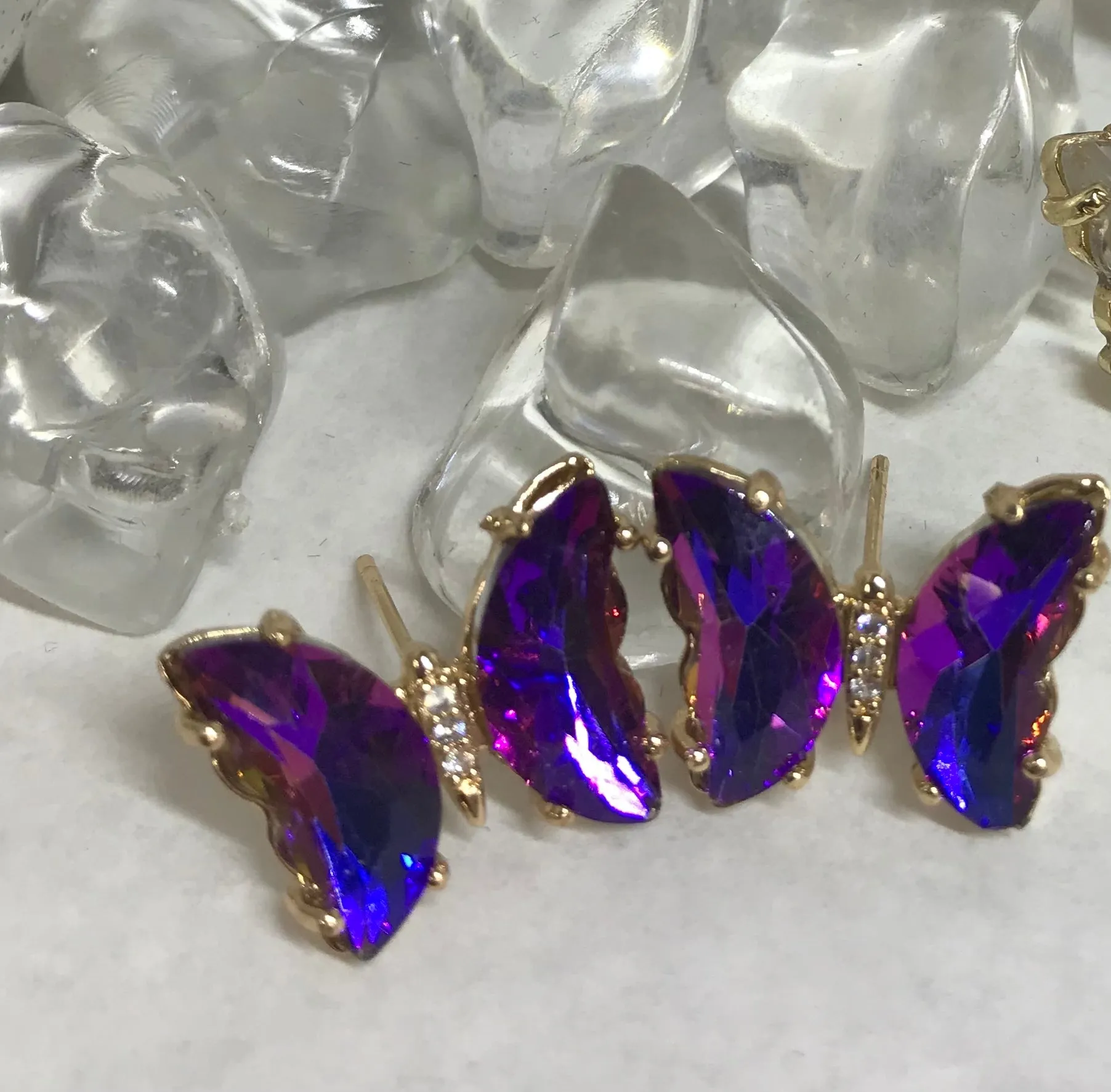 Crystal Butterfly Earrings