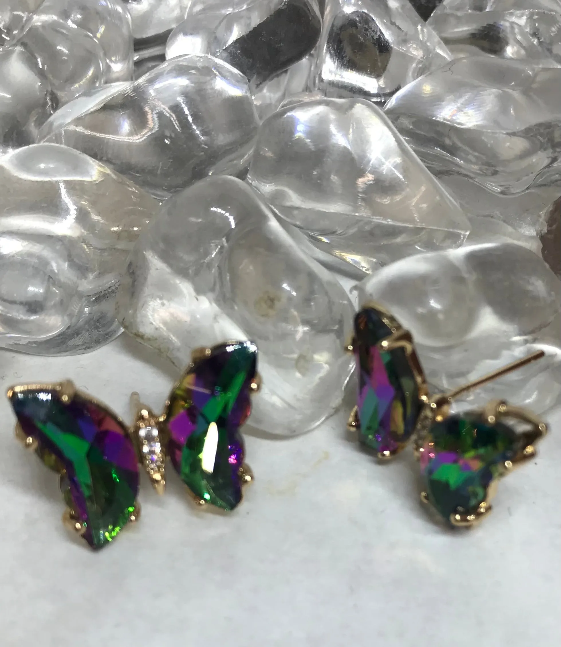 Crystal Butterfly Earrings
