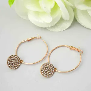 Crystal Coin Hoops