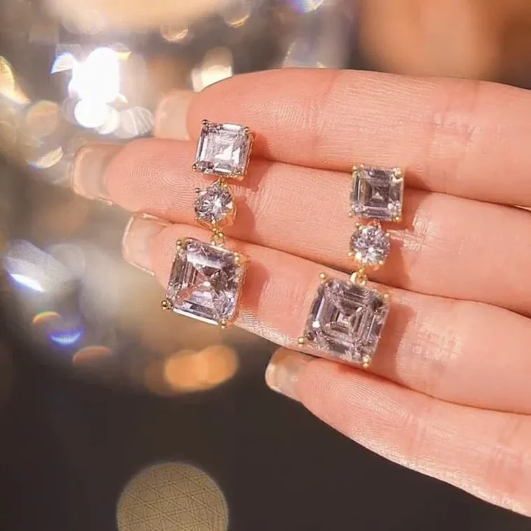 Crystal Cube Earrings