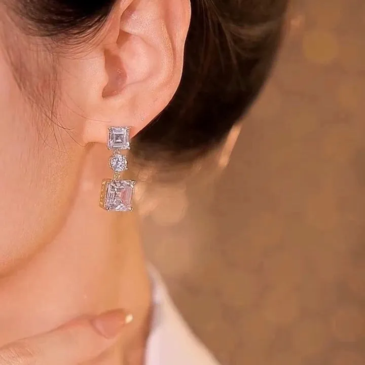 Crystal Cube Earrings
