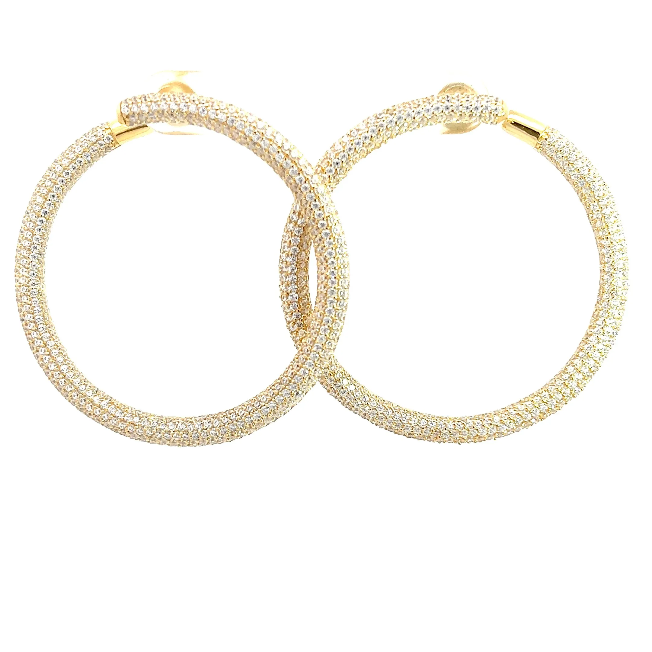 Crystal CZ Hoop Earring