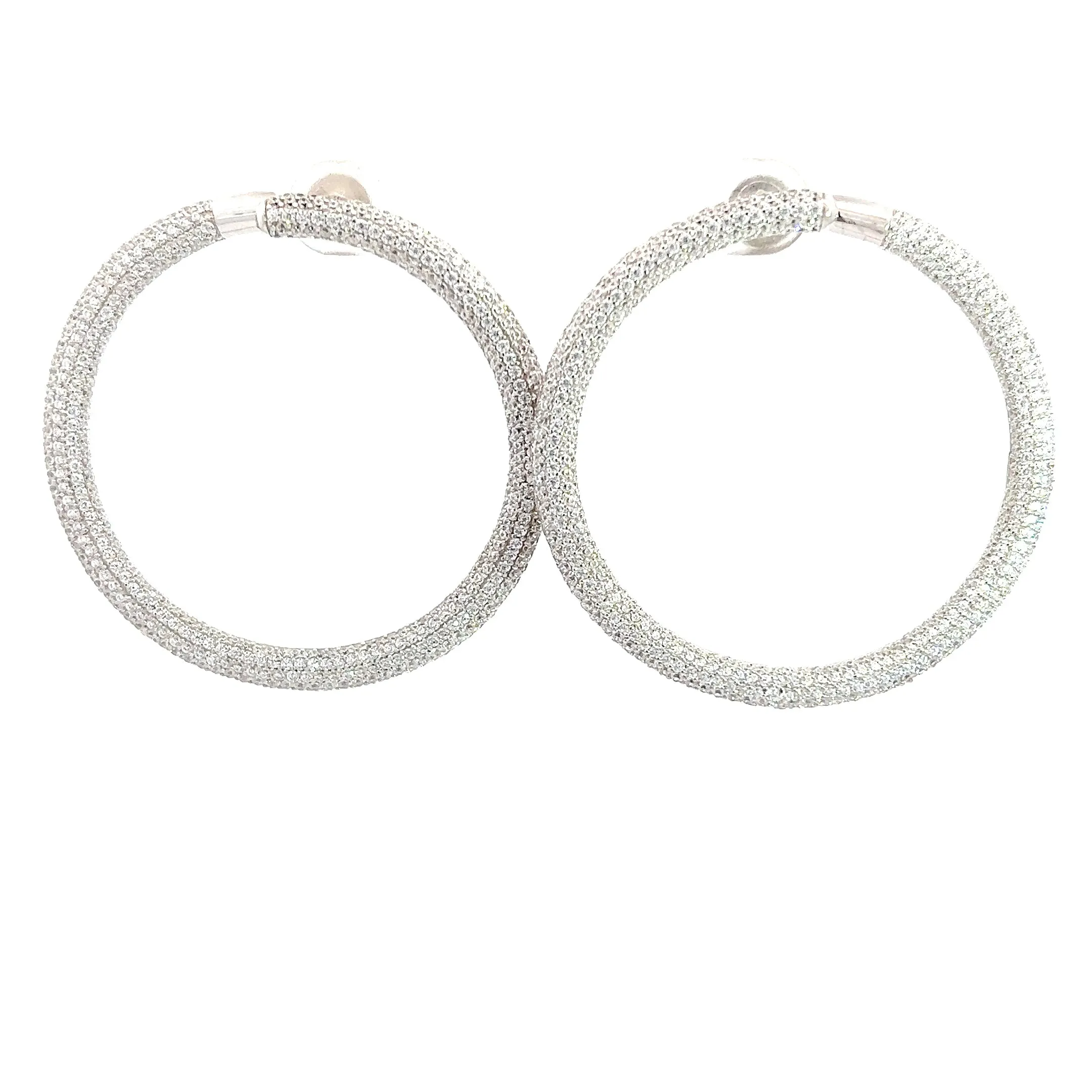 Crystal CZ Hoop Earring