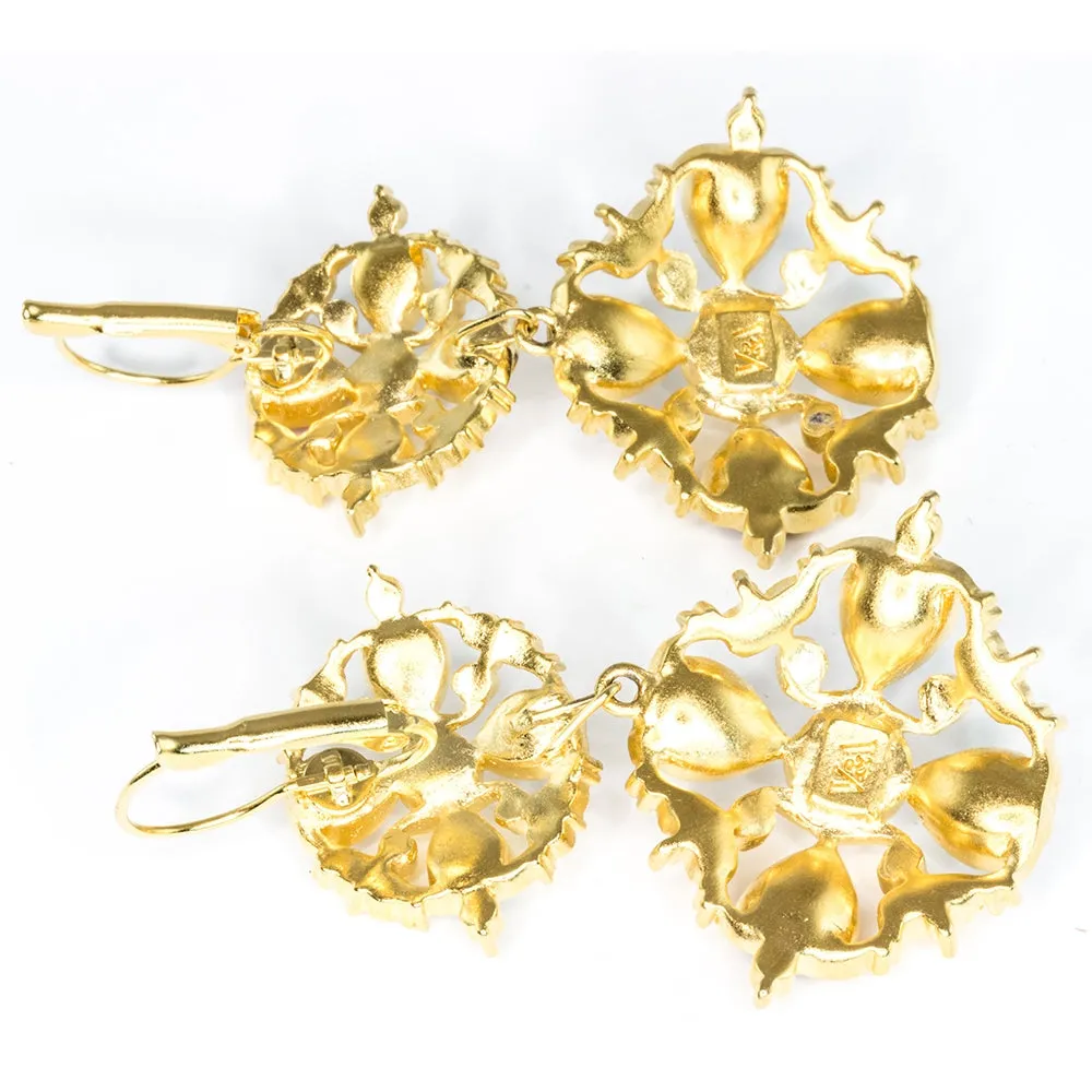 Crystal Filigree Earrings
