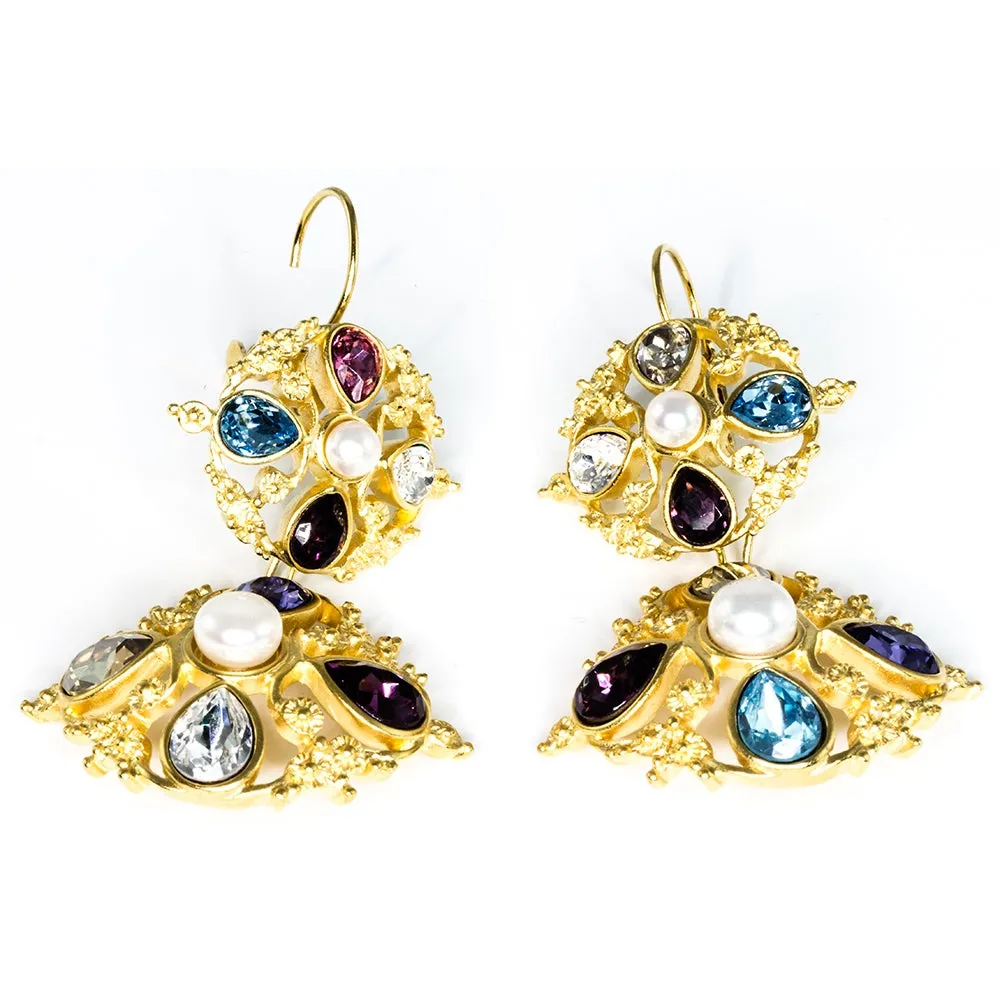 Crystal Filigree Earrings