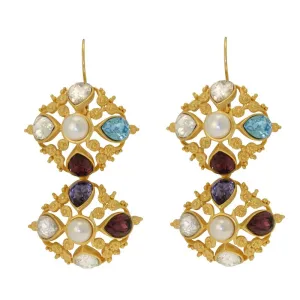 Crystal Filigree Earrings